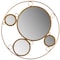 Uniquewise Decorative Round Frame Gold Metal Wall Mounted Modern Mirror with 4 Glass Mirror Balls QI004577 - alternate 2